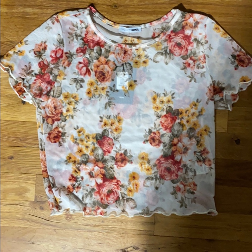Fashion nova floral destiny top size large